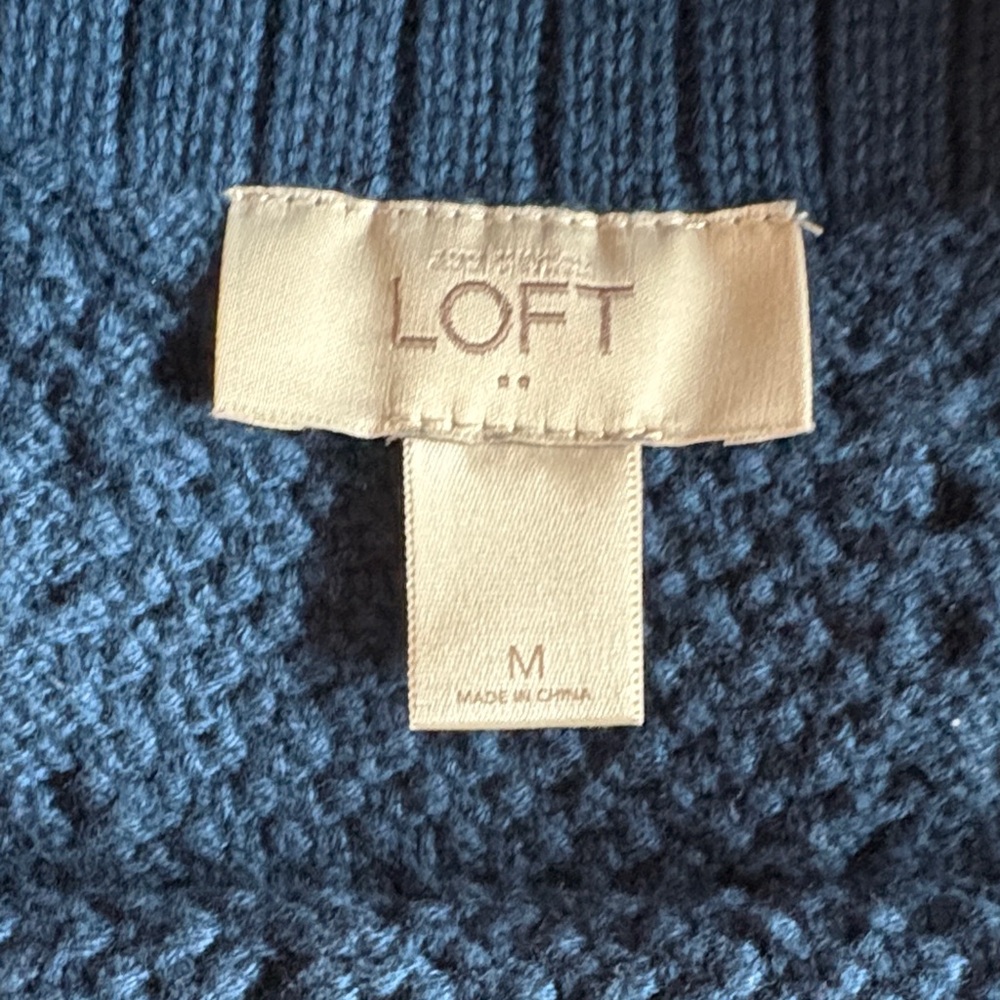 LOFT Navy Boatneck Sweater - Picture 2 of 5